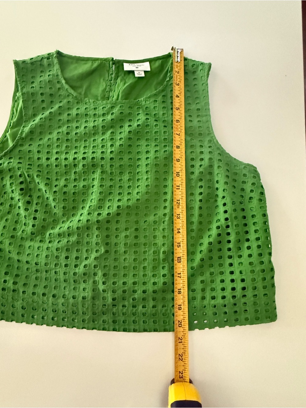 Kate Spade x Target Sleeveless Green Eyelet Crop Top Sz XL - Picture 11 of 13